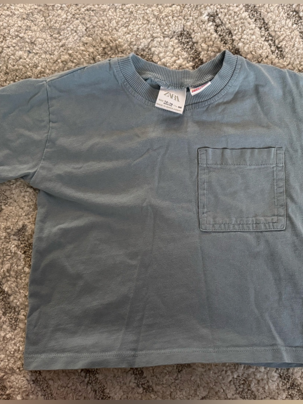 Zara pocket tshirt 12-18 months